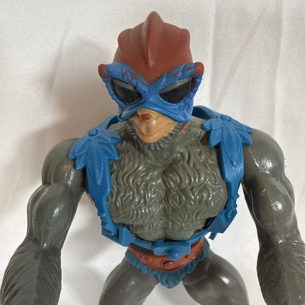 Vintage Mattel Masters of the Universe Stratos Action Figure Grey Blue Red MOTU